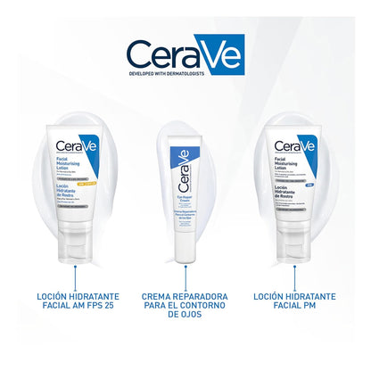 Cerave, Loción Hidratante De Rostro PM, Para Piel Normal a Seca, Hidrata Y Restaura La Barrera Protectora De La Piel, Enriquecida Con Ceramidas Esenciales, Niacinamida Y Ácido Hialurónico, 52Ml